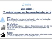 Lean ordbok- 17 sentrale metoder som Lean-entusiasten bør kunne.