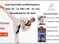 Velkommen til Lean svart belte sertifiseringskurs i mai/juni! Påmeldingsfrist 30. April!!